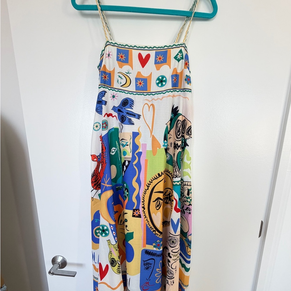 Colorful Printed Midi Dress
